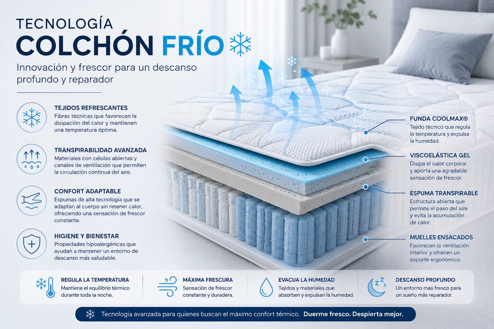 Grafeno, microcápsulas y tejidos fríos: te explico la tecnología que enfría tu cama (sin venderte humo)